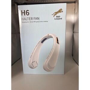 S&D leopard Rechargable H6 Halter Fan Mint Green - NIB